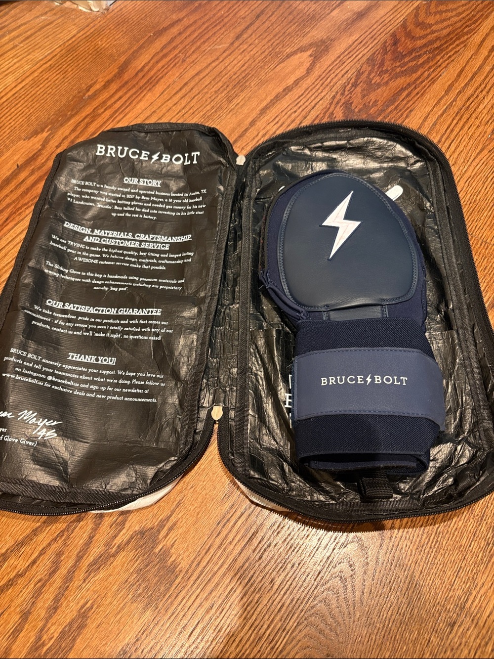 Bruce Bolt NWT Adult Navy Protective sliding mitt - Picture 8 of 9